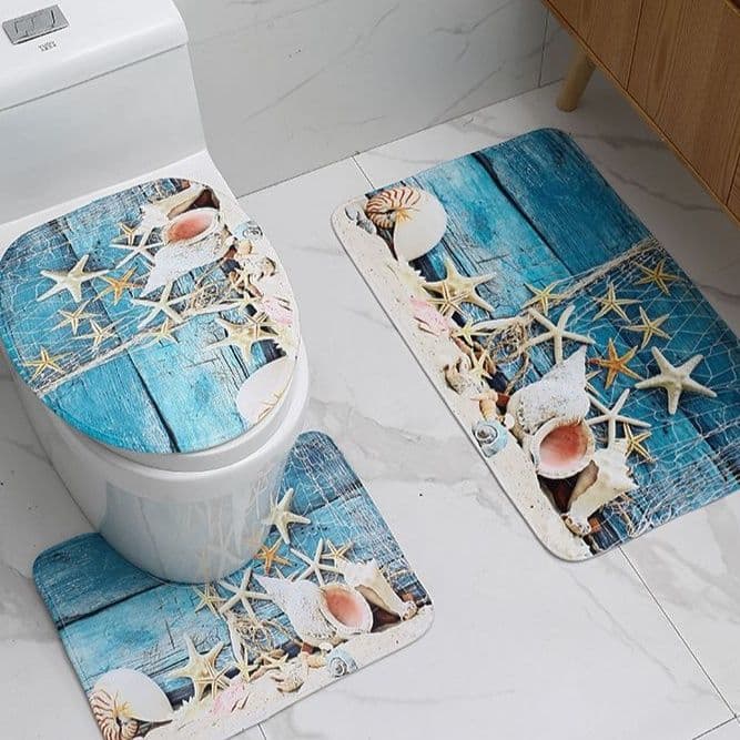トイレマット 幾何学模様トイレマット三点セット