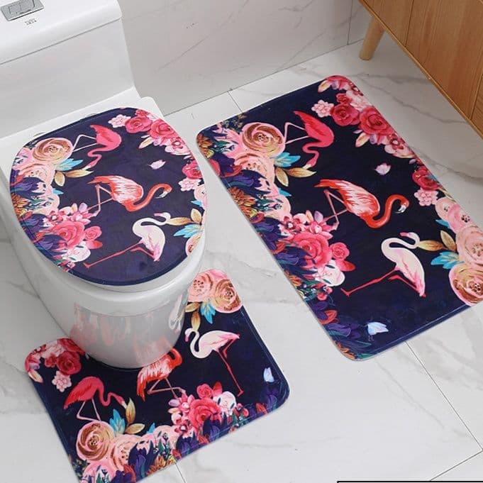 トイレマット 幾何学模様トイレマット三点セット