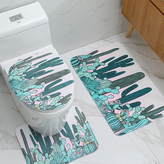 トイレマット 幾何学模様トイレマット三点セット