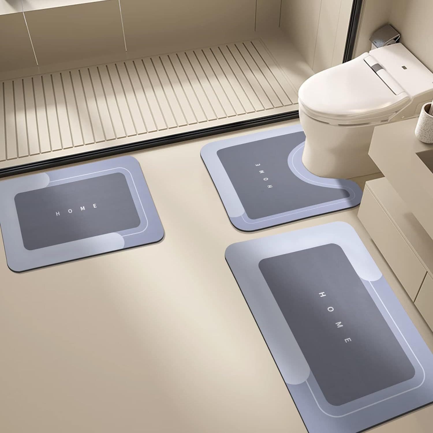 トイレマット シリコントイレマット3点セット
