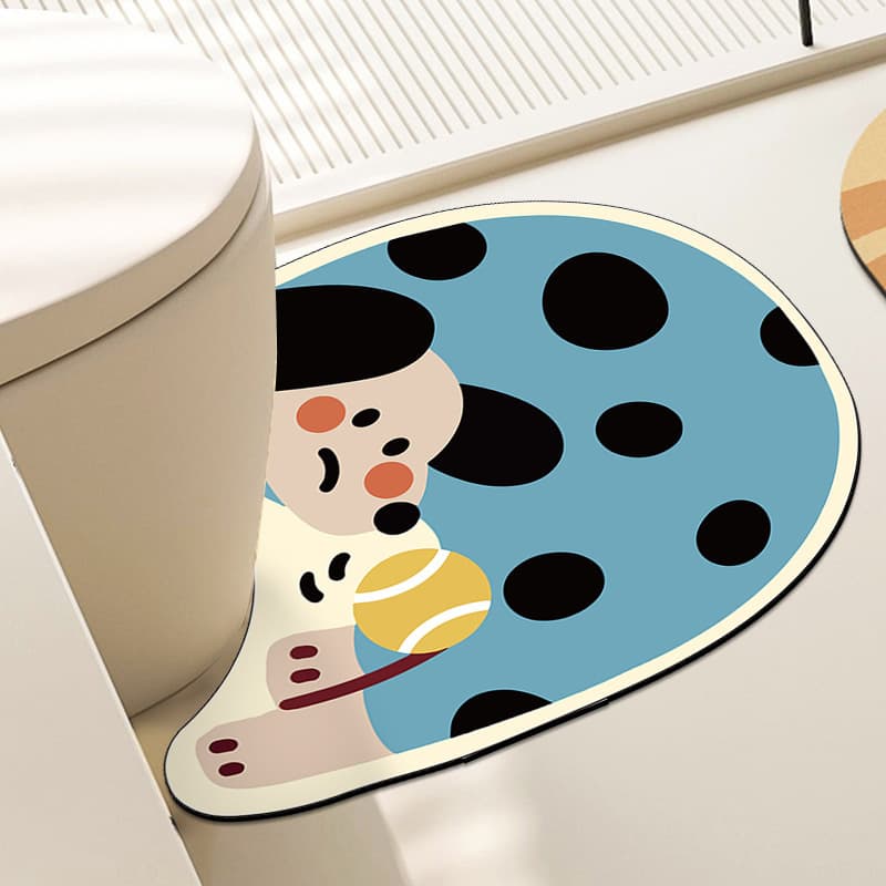 トイレマット 動物モチーフ珪藻土トイレマット
