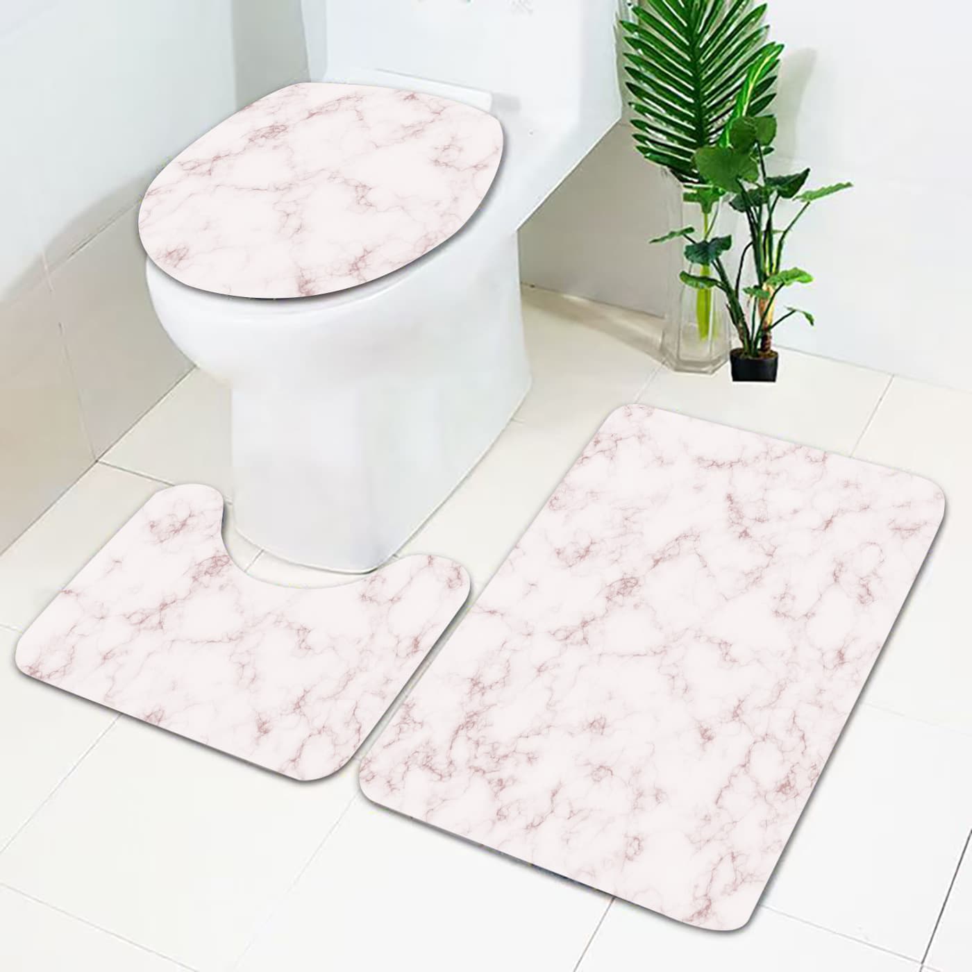 トイレマット 北欧風幾何学模様トイレマット三点セット