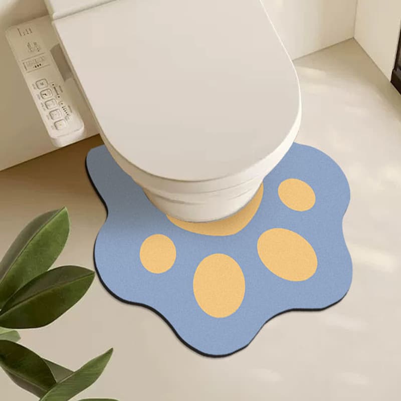 トイレマット 可愛い肉球デザインのシリコントイレマット
