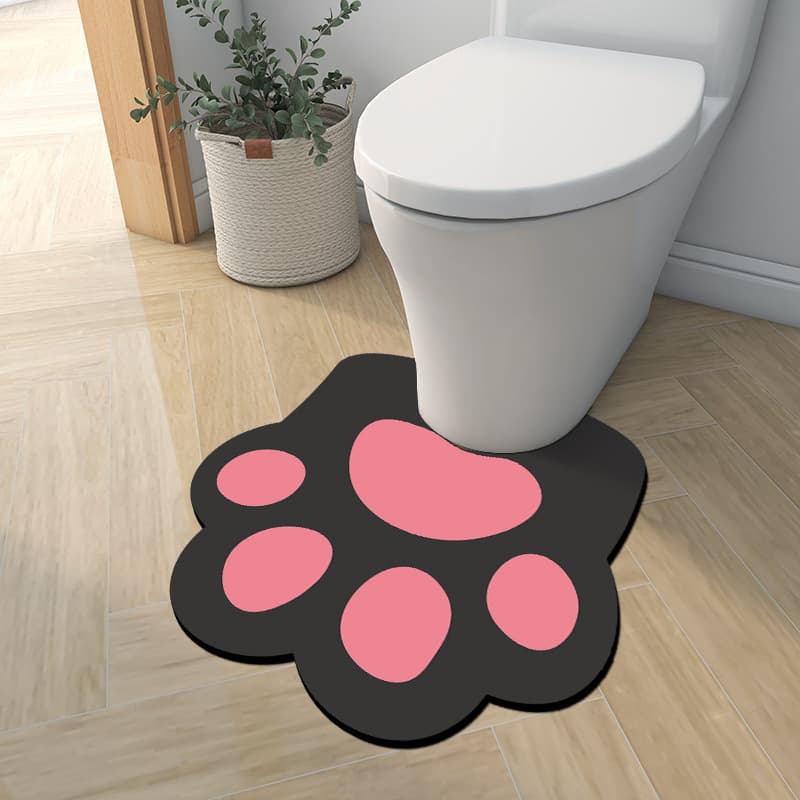 トイレマット 肉球デザイン防水トイレマット