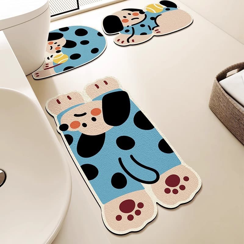 トイレマット 動物モチーフ珪藻土トイレマット