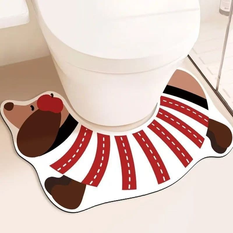 トイレマット 笑顔キャラクター珪藻土トイレマット