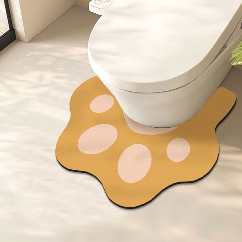 トイレマット 可愛い肉球デザインのシリコントイレマット