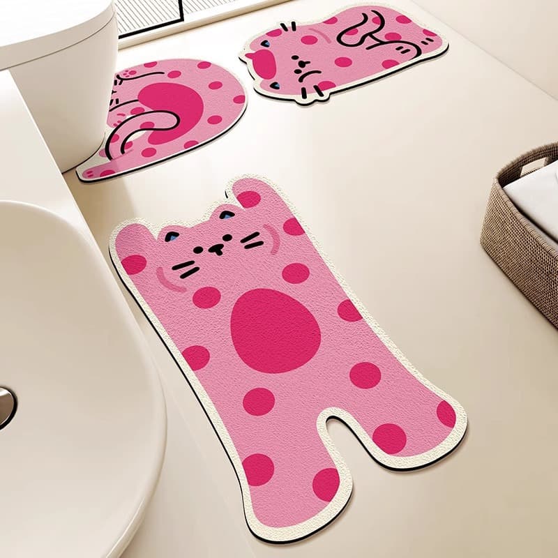 トイレマット 動物モチーフ珪藻土トイレマット