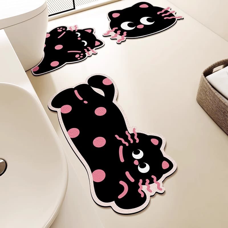 トイレマット 動物モチーフ珪藻土トイレマット
